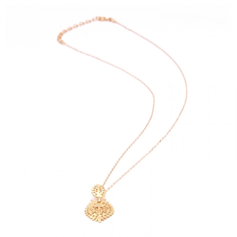 Queen Regal Necklace Gold Plated Silver