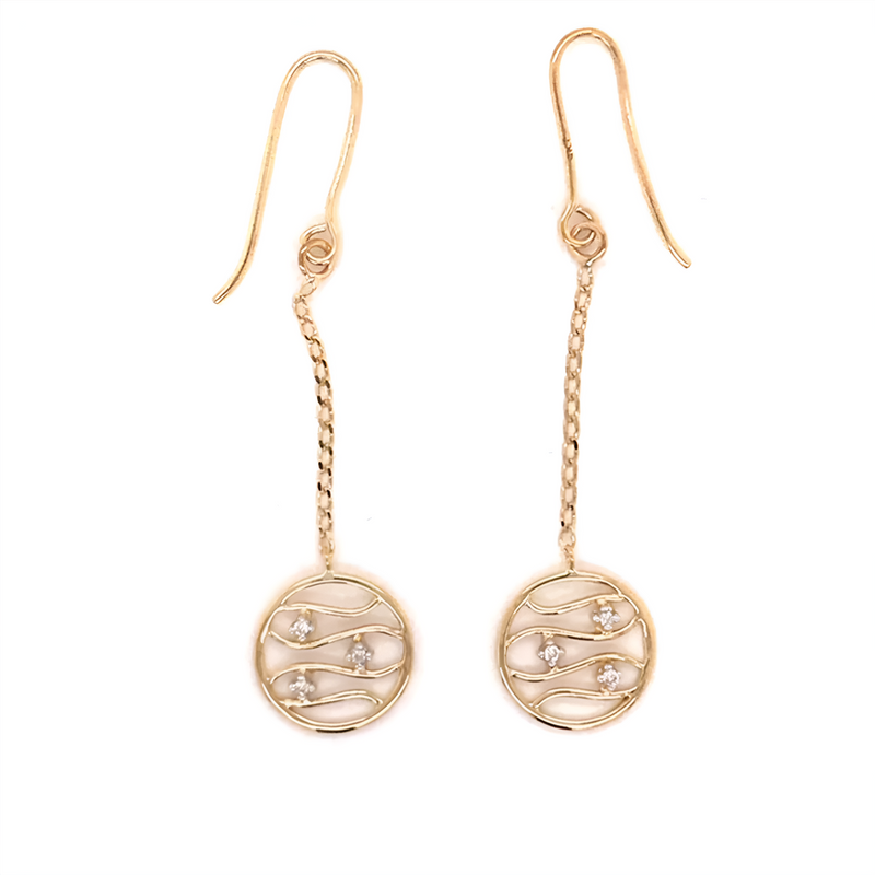 Nirvana Drop Earrings with Diamonds