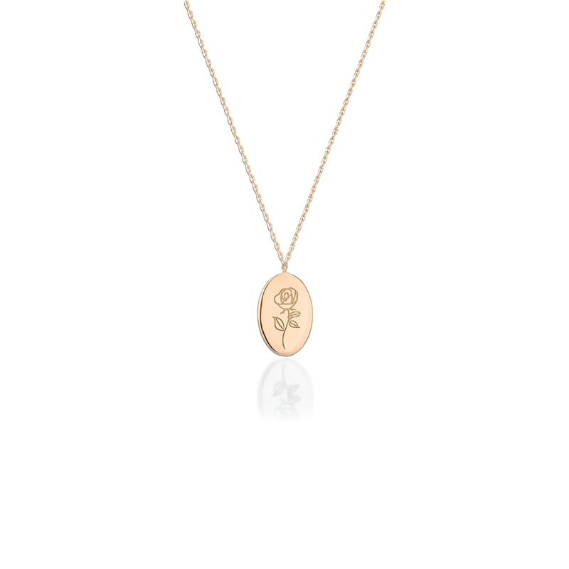 Salang Rose Engraved Necklace