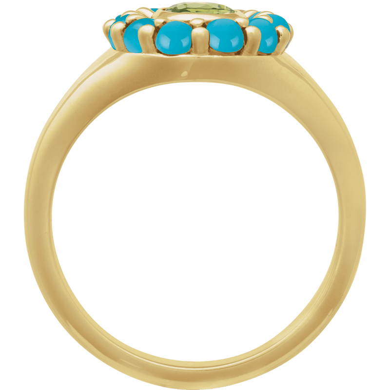 Sonora Peridot & Turquoise Ring