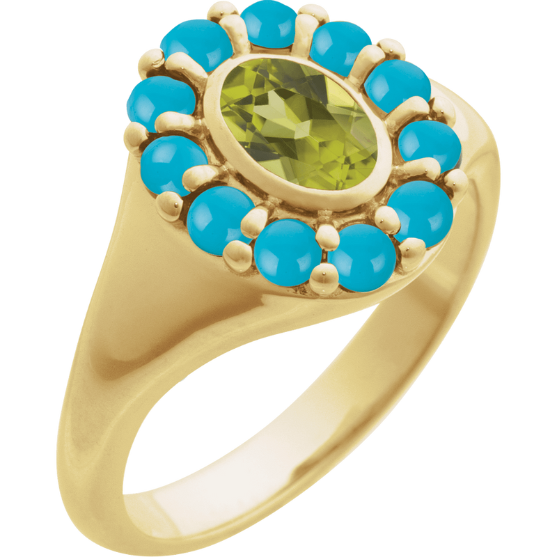 Sonora Peridot & Turquoise Ring