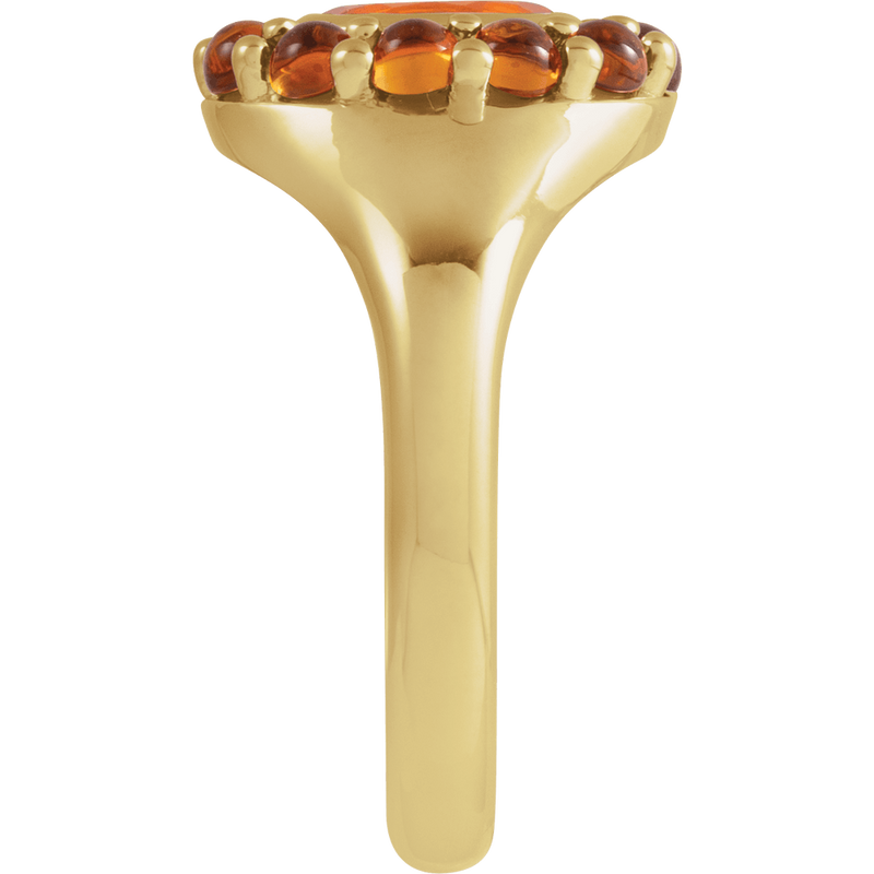 Sonora Mexican Fire Opal & Citrine Ring