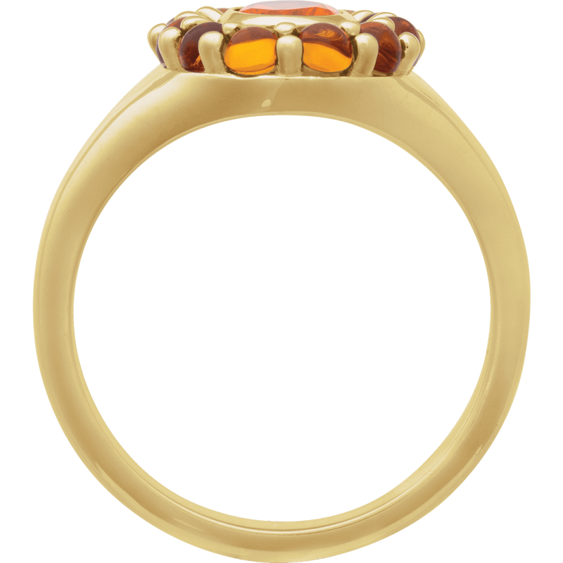 Sonora Mexican Fire Opal & Citrine Ring