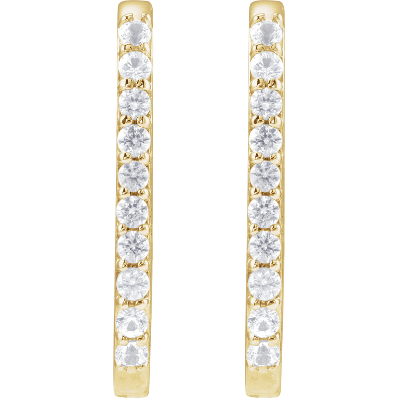 Lyra White Sapphire Hoop Earrings