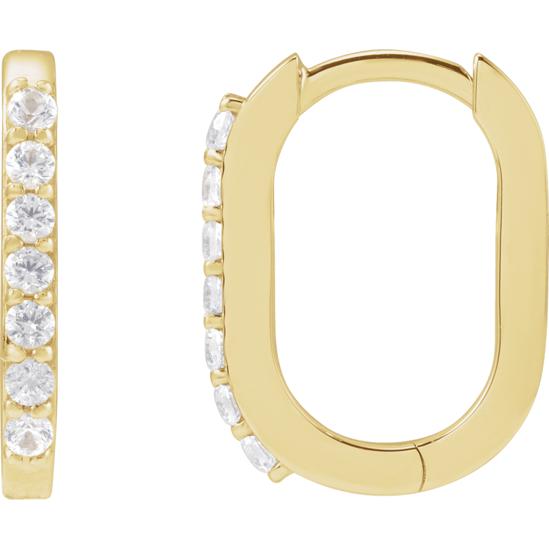 Lyra White Sapphire Hoop Earrings