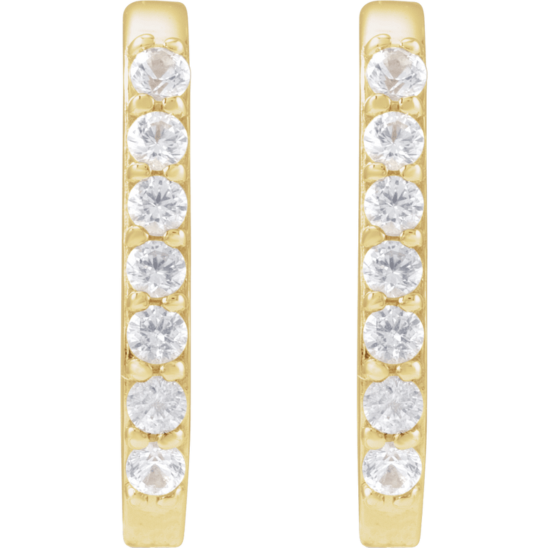 Lyra White Sapphire Hoop Earrings