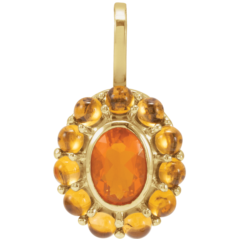 Sonora Mexican Fire Opal & Citrine Necklace
