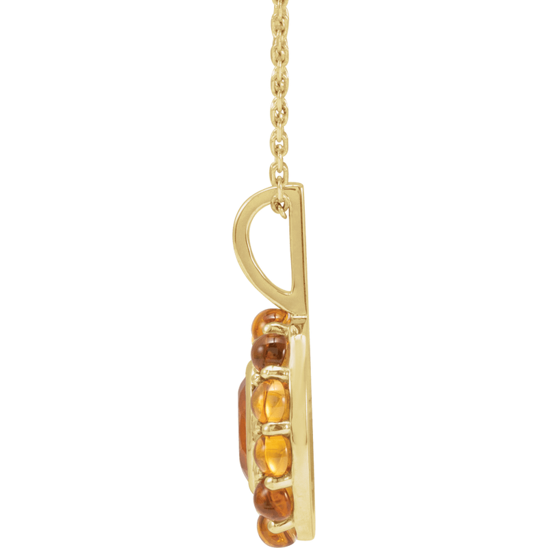 Sonora Mexican Fire Opal & Citrine Necklace