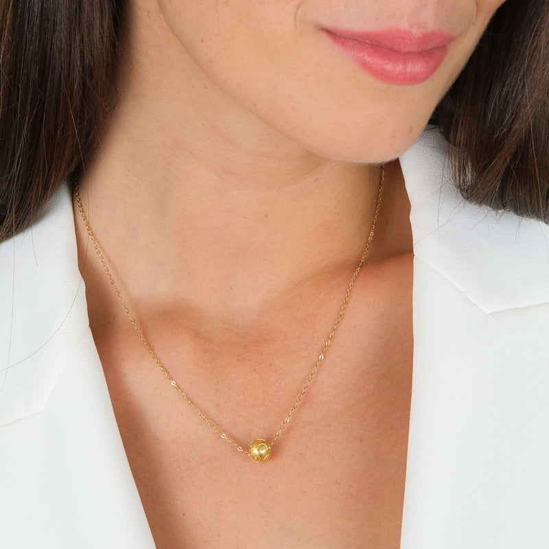 Viana’s Conta Necklace 9K Gold
