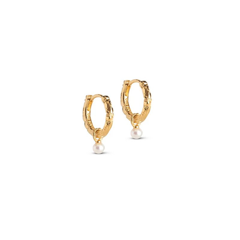 Belle Pearl Hoop Earrings