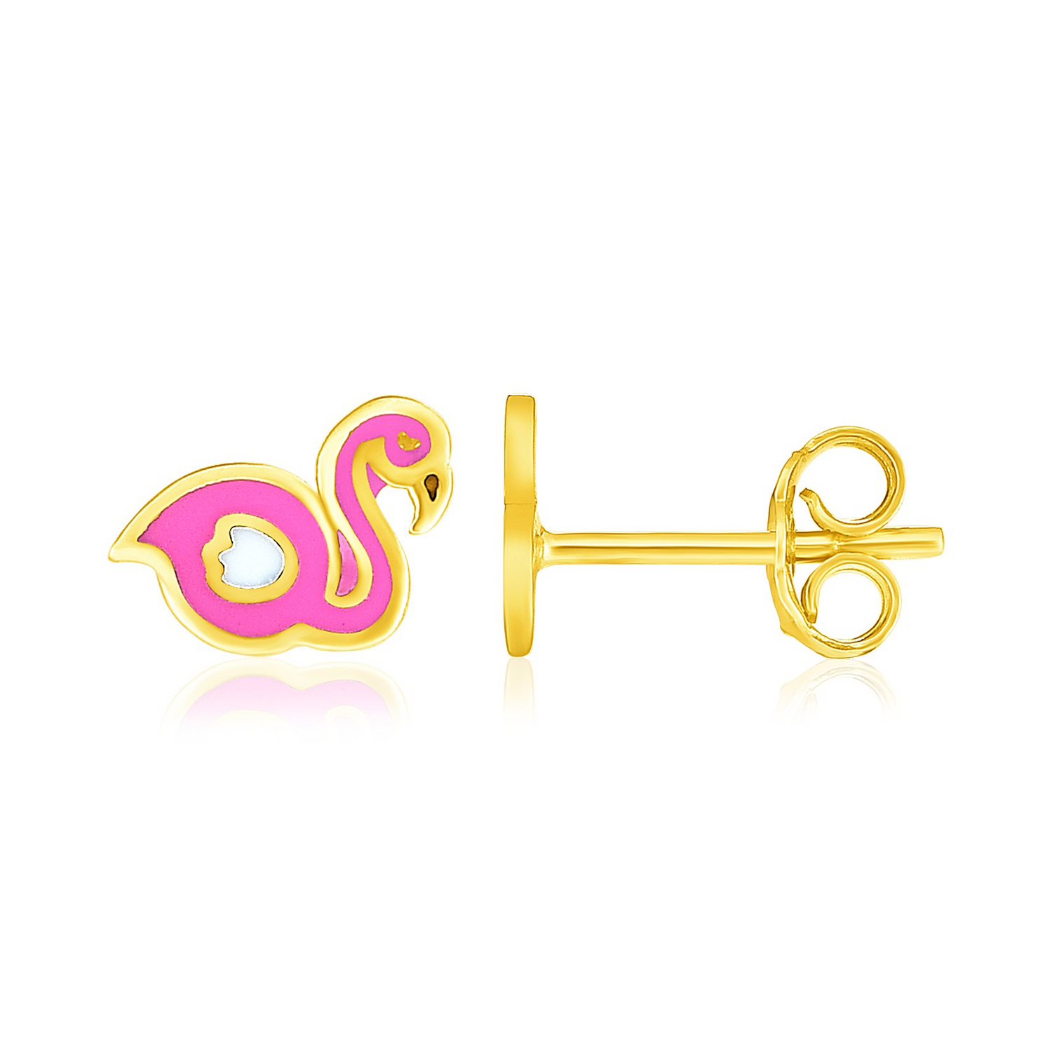 Calista Flamingo Stud Earrings