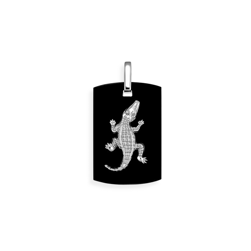 Eternal Croc Onyx Dogtag Pendant