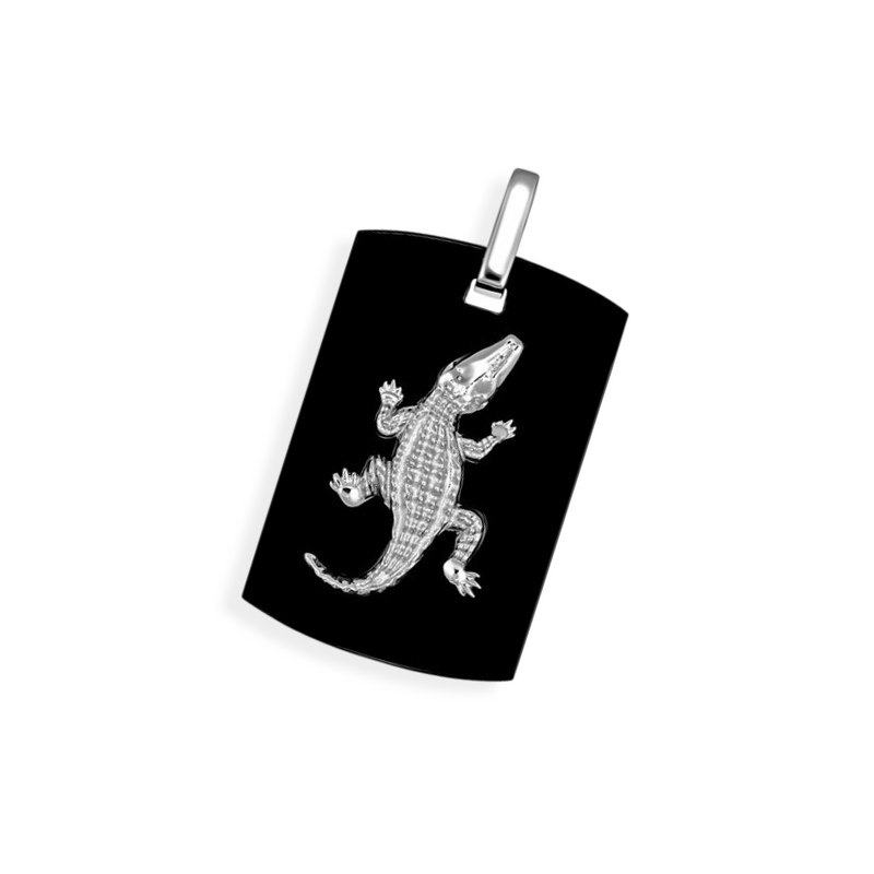 Eternal Croc Onyx Dogtag Pendant