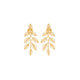 Leaves Filigree Earrings Gold Plated Silver
