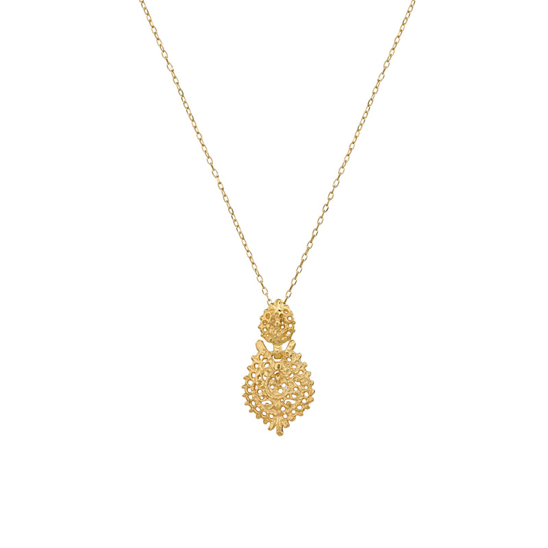 Queen Regal Necklace Gold Plated Silver