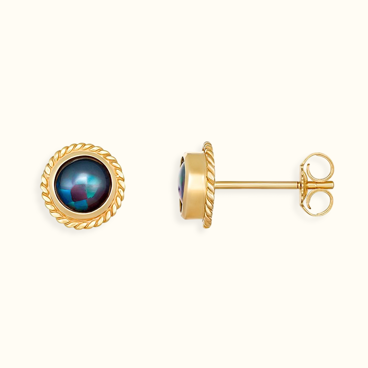 Lunar Mirage Opal Stud Earrings