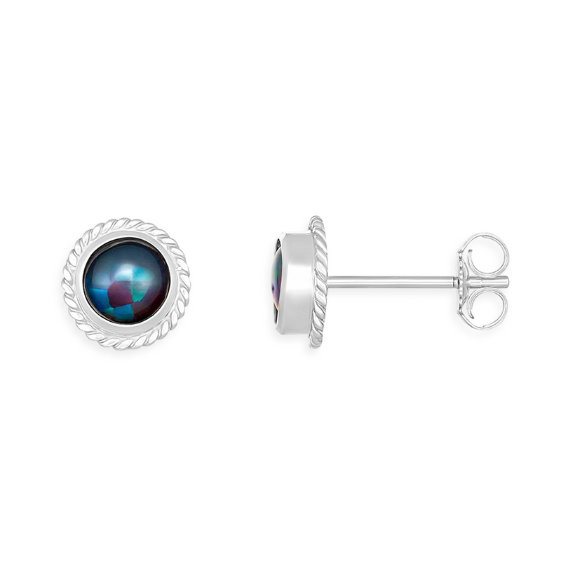 Lunar Mirage Opal Stud Earrings