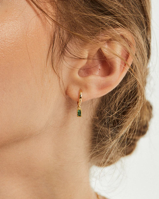 Amber Hoop Earrings