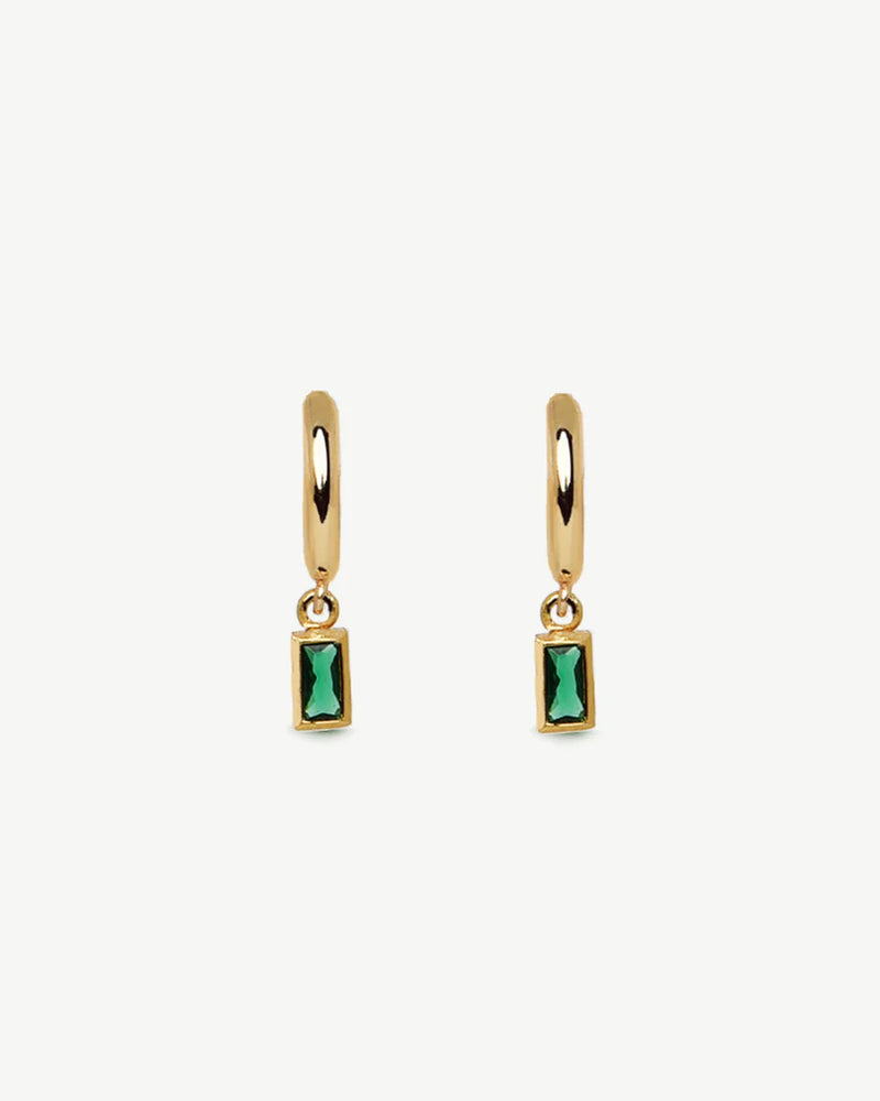 Amber Hoop Earrings
