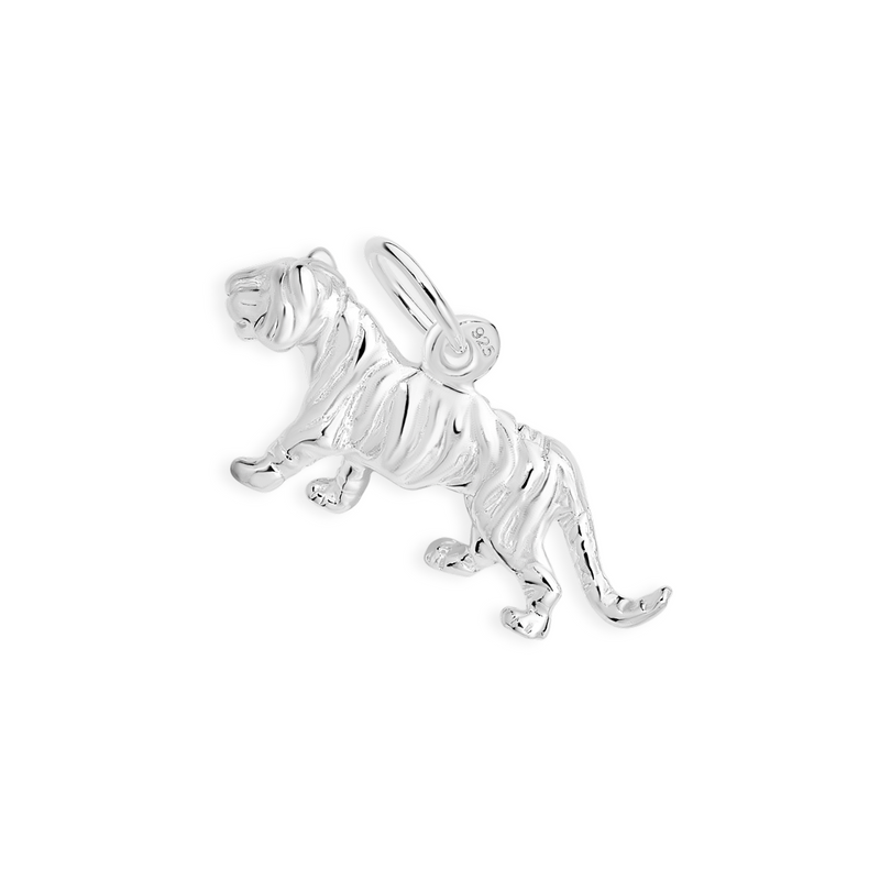 Tiger Silver Pendant Charm