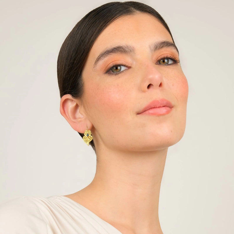Heart of Viana Earrings Gold Plated Silver